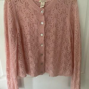 Sundance mohair and lambs wool crocheted cardigan sweater size M